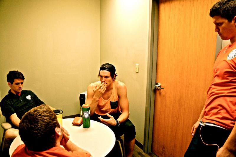 Members of the College Muscle Movers leadership team circa 2013